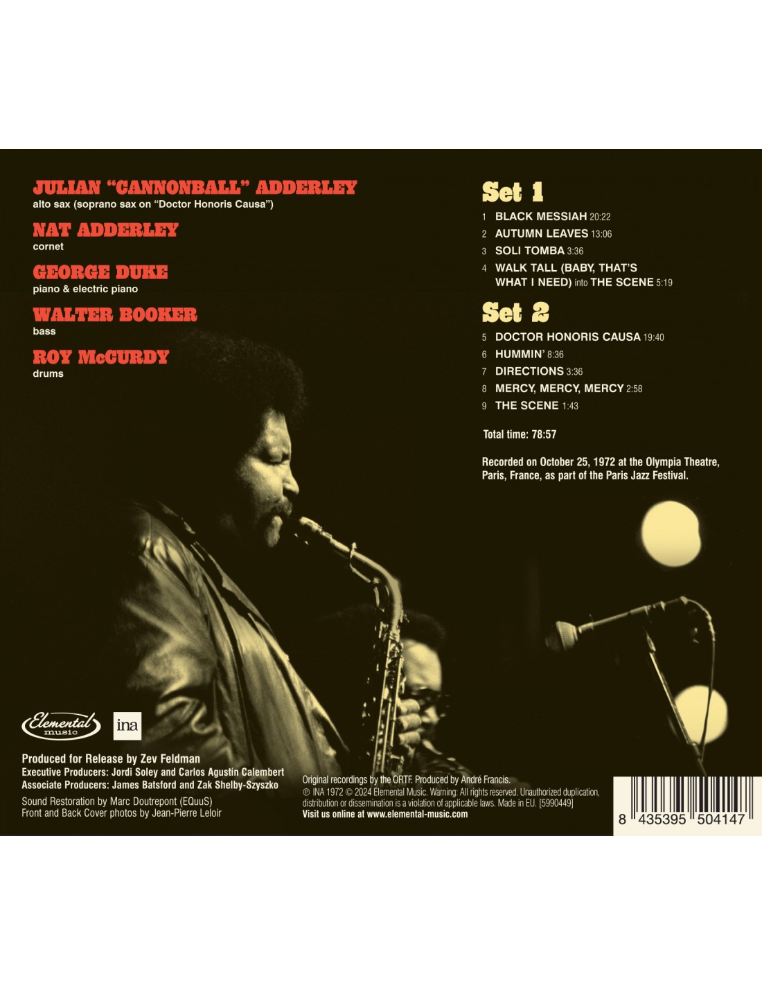 Cannonball Adderley - Poppin in Paris: Live at L'Olympia 1972