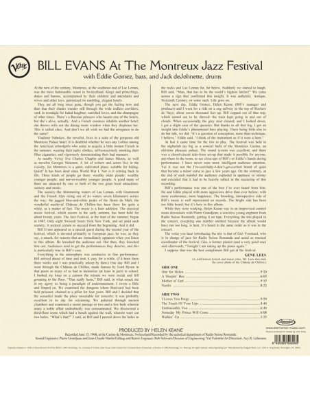 Bill Evans Trio - At the Montreux Jazz Festival (180 gr. vinyl