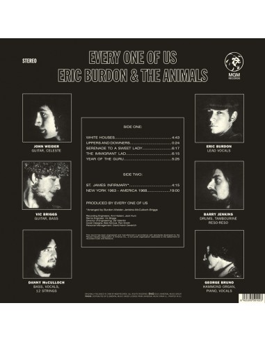 Eric Burdon & The Animals - Every One Of Us - Limited Edition 180 Gram LP