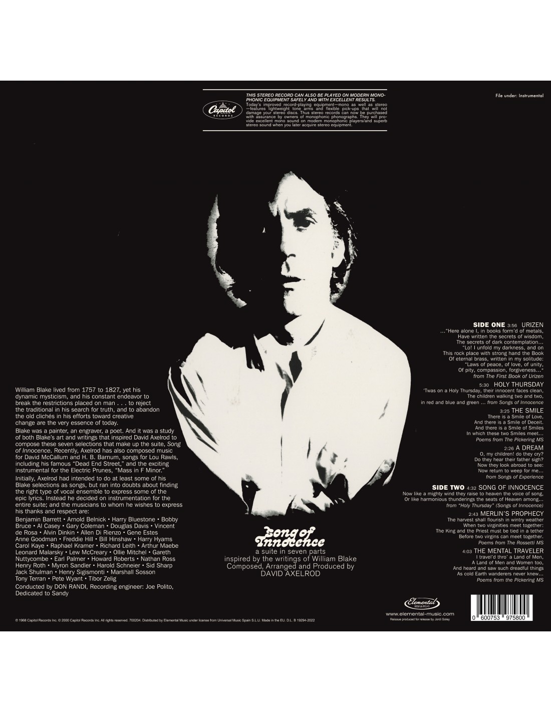 DAVID AXELROD / SONG OF INNOCENCE (LP) - 洋楽